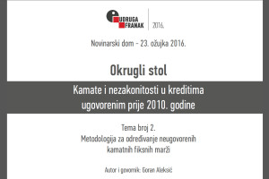 Prezentacija “Metodologija za određivanje neugovorenih kamatnih fiksnih marži”