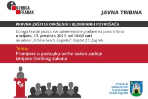 PRAVNA ZAŠTITA OVRŠENIH I BLOKIRANIH POTROŠAČA – JAVNA TRIBINA