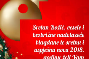 BLAGOSLOVLJEN BOŽIĆ I SRETNA NOVA 2018!