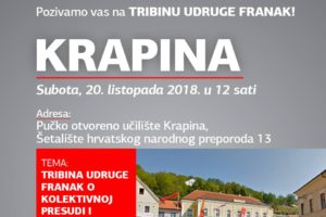 JAVNA TRIBINA O KOLEKTIVNOJ PRESUD I PRAVIMA POTROŠAČA – KRAPINA