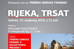 RIJEKA – JAVNA TRIBINA UDRUGE FRANAK