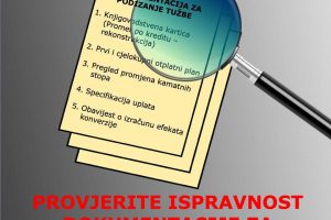 PROVJERITE ISPRAVNOST DOKUMENTACIJE ZA PODIZANJE TUŽBE