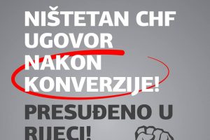 NIŠTETAN JE KONVERTIRANI CHF UGOVOR