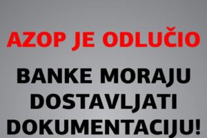 BANKE KOJE NISU HTJELE DOSTAVLJATI DOKUMENTACIJU, KRŠE HRVATSKO I EU PRAVO!