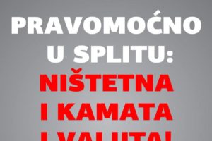 PRAVOMOĆNO, ADDIKO BANKA MORA PO OTKAZANOM CHF KREDITU VRATITI 50.000 KUNA PREPLAĆENIH KAMATA UZ PRIPADAJUĆE ZATEZNE KAMATE TE PLATITI 170.000,00 KUNA SUDSKIH TROŠKOVA
