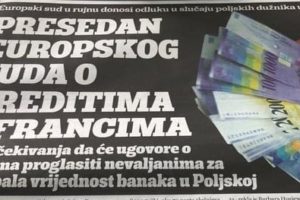 IZGLEDNO JE DA BI CHF UGOVORI TREBALI BITI NIŠTETNI!