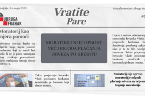 MORATORIJ NIJE OPROST VEĆ ODGODA PLAĆANJA OBVEZA PO KREDITU