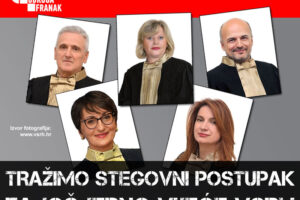 NOVA PRIJAVA I POZIV NA POKRETANJE STEGOVNOG POSTUPKA!