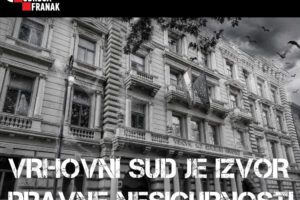 POJEDINI SUCI VRHOVNOG SUDA RH GLAVNI SU IZVOR PRAVNE NESIGURNOSTI U HRVATSKOJ!